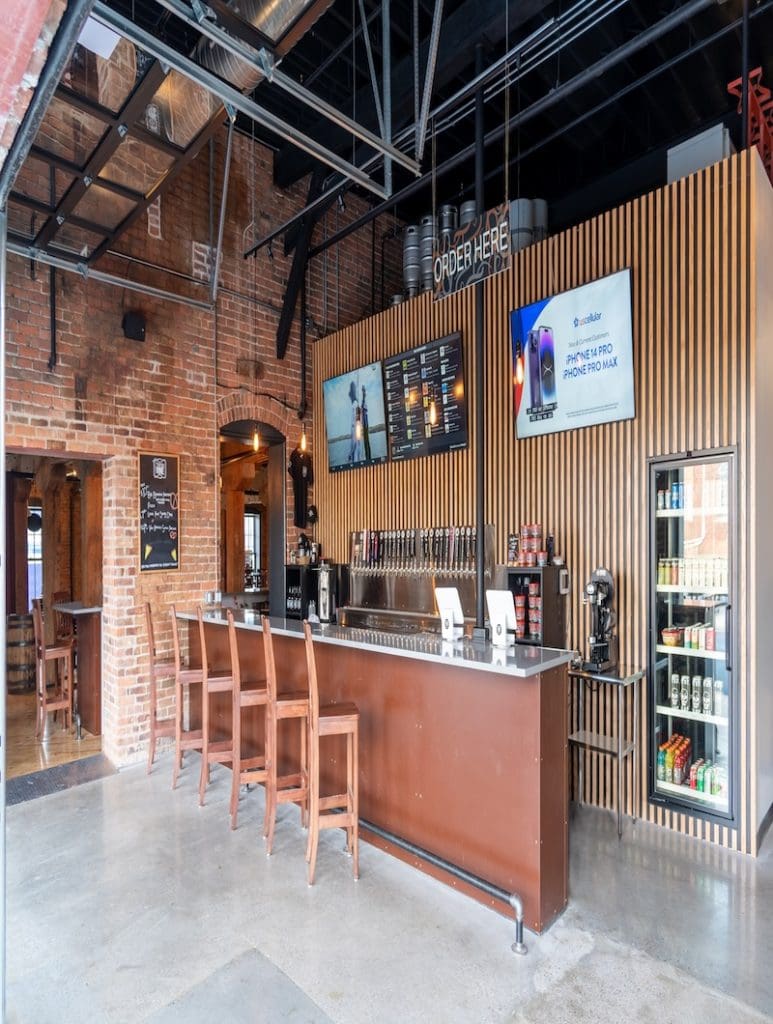 interior of The Brew Estate, a microbrewery